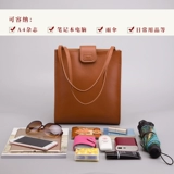 Вместительная и большая демисезонная барсетка, сумка на одно плечо, из натуральной кожи