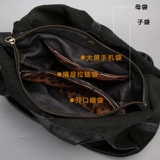 Демисезонная мягкая вместительная и большая кожаная сумка на одно плечо для отдыха, из натуральной кожи, воловья кожа