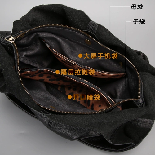 Демисезонная мягкая вместительная и большая кожаная сумка на одно плечо для отдыха, из натуральной кожи, воловья кожа