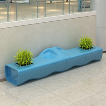 GRP Casual Seat Outdoor Splicing Chair Combination Sitting Stool Large Mall Public Area Rest Waiting Chair