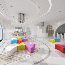 GRP Casual Chair Creative Commercial Beauty Chen waiting lounge Chair outdoor Alien Combined common area mall seat