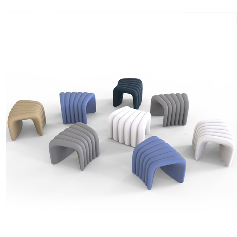 Fiberglass mall leisure chair creative personality hotel public lounge area stool outdoor thread waiting seat