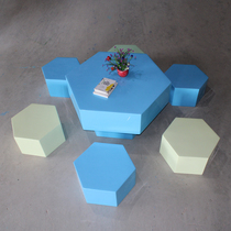 Mall GRP Casual Chair Creative Commercial Film City Rhombus Beauty Chen Bench Public Rest Area Waiting Chair