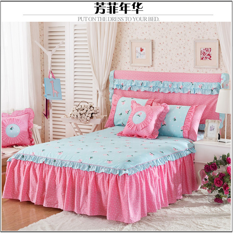 Khăn trải giường bằng vải cotton trải giường đơn mảnh Khăn trải giường 1,8m chống trượt ga giường 1,2m 1,5m giường công chúa váy ngủ - Váy Petti váy giường