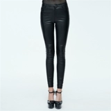 Осенние полиуретановые штаны, приталенные леггинсы для отдыха, в стиле панк, высокая талия