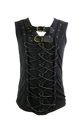 Металлический жилет без рукавов, плетеный трендовый ремень