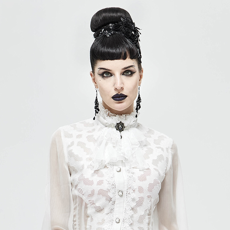 Gothic Accessories, High-End Collared Shirts, Lace Bow Ties, Steampunk Accessories, Bows, Halloween Decorations for Women Gothic Accessories, High-End Collared Shirts, Lace Bow Ties, Steampunk Accessories, Bows, Halloween Decorations for Women
