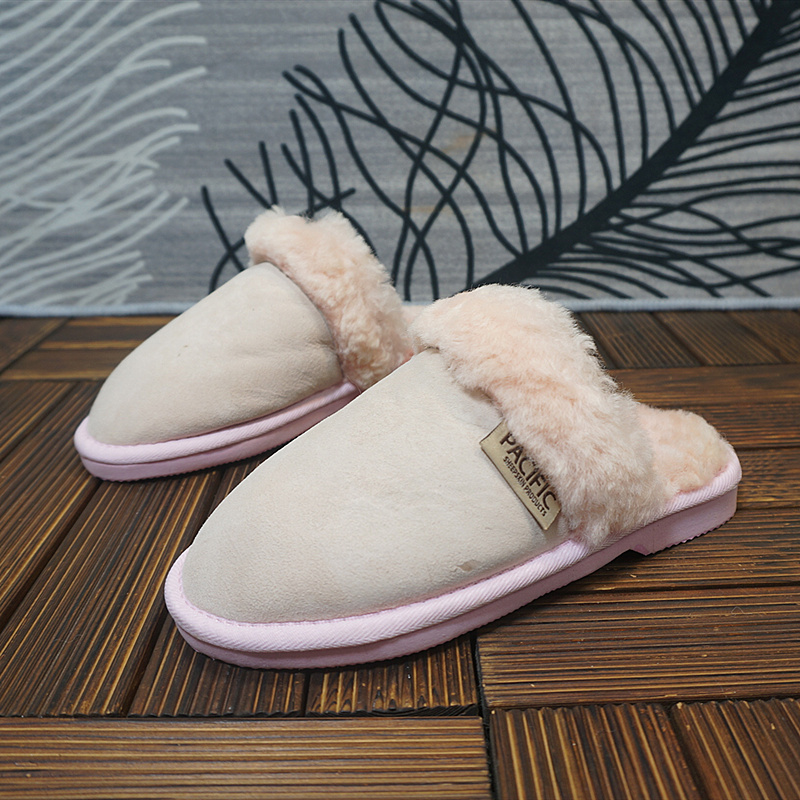 Winter Warm Home Slippers (See Description) Genuine Leather Sheepskin Integrated Closed-Toe Slippers Flat Sole 91-1 Winter Warm Home Slippers (See Description) Genuine Leather Sheepskin Integrated Closed-Toe Slippers Flat Sole 91-1