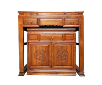 Haixin Chinese wood color Elm carved gold relief Lotus pull cabinet Zonghan table God table for table for table for table for table for table for table for table for table for table for table for table for table for table