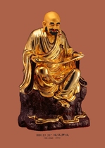 Haixin Buddha stately Buddha statue Taiwan pure copper hand-affixed gold cross the River Arhat Totaro Han Basho Arhat