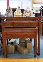 Haixin Buddha duck feet camphor Wood color solid wood four feet round corner for the table Shen Tai Zonghan table 88 108 128 wide