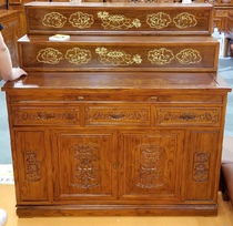 Huanghuali deep Walnut color Buddha Hall table Solid wood table for Taiwan Buddha Lotus incense case for God case