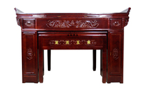 Composite board Chinese style Jinyu Mantang Lotus relief Mahogany color for the table God table Eight immortals table 155 175cm