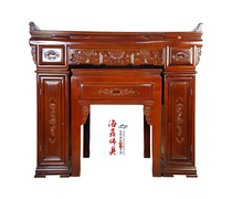 Haixin Buddha Chinese south elm Mahogany color lotus head for the table Zonghan table 128 wide