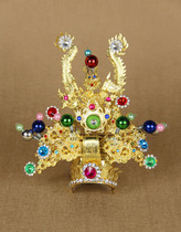 Taiwan boutique God hat Willow Silk alloy beam crown Buddha Hat Altar Marshal Jinmu Zha Da Shengye Buddha Hat