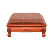 Haixin Buddha Buddhist supplies Solid wood Mahogany worship pad Camphor wood Lotus leather worship Buddha cushion