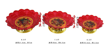 Haixin Buddha Buddha supplies Red painted crystal acrylic fruit plate for the plate for the table