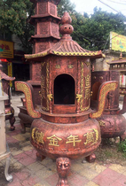 Temple large incense burner paper burning furnace Cast iron Fan Sutra furnace Buddha Hall Temple Sutra furnace Ingot furnace Ancestral hall money burning paper furnace