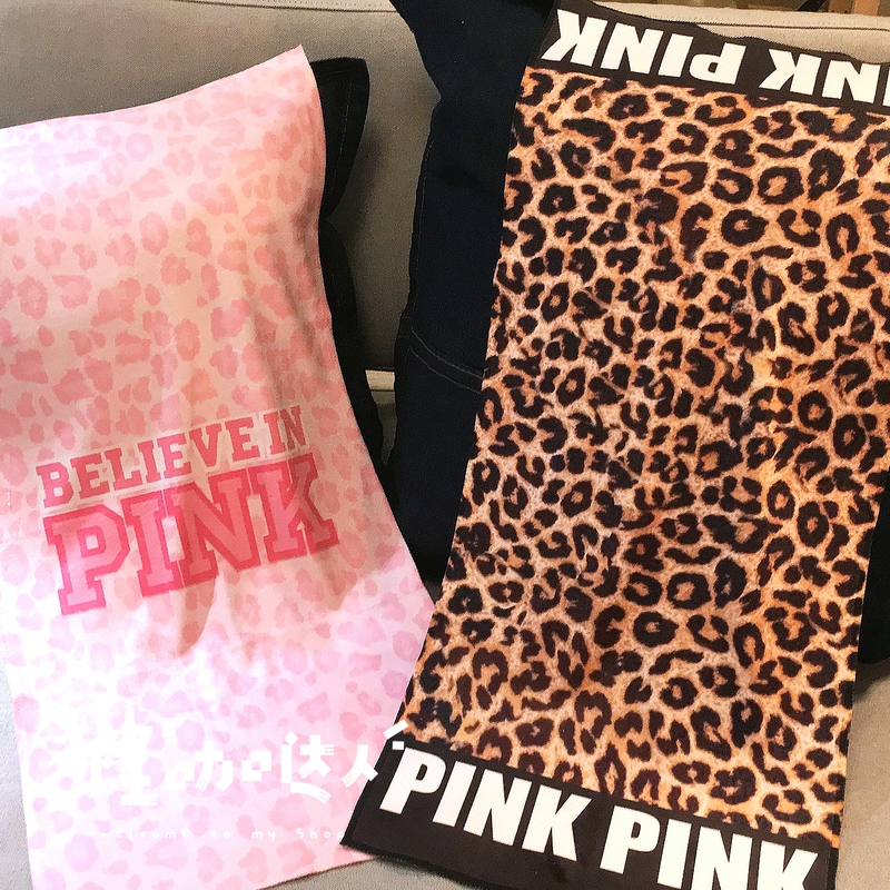 Leopard Print Pink Trendy Brand Towel Bath Towel Beach Sweat Towel Face Towel Couple Fitness Gift Hip-Hop Group
