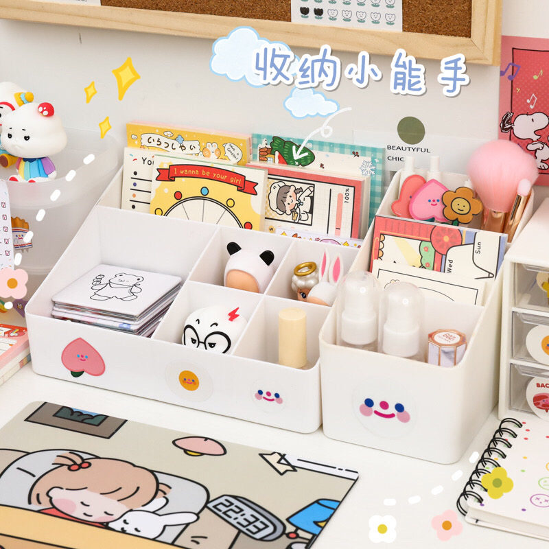ins wind desktop containing box mask brushed shelve student stationery tidying up desk dorm cosmetics box