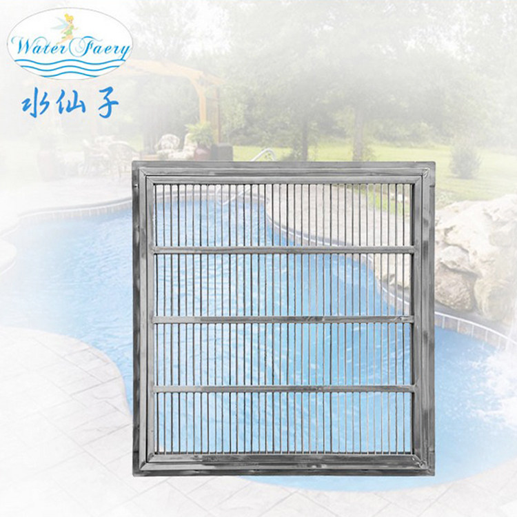 Source manufacturer Direct sales PVC 304 stainless steel square main drainage entrance and exit swimming pool equipment accessories