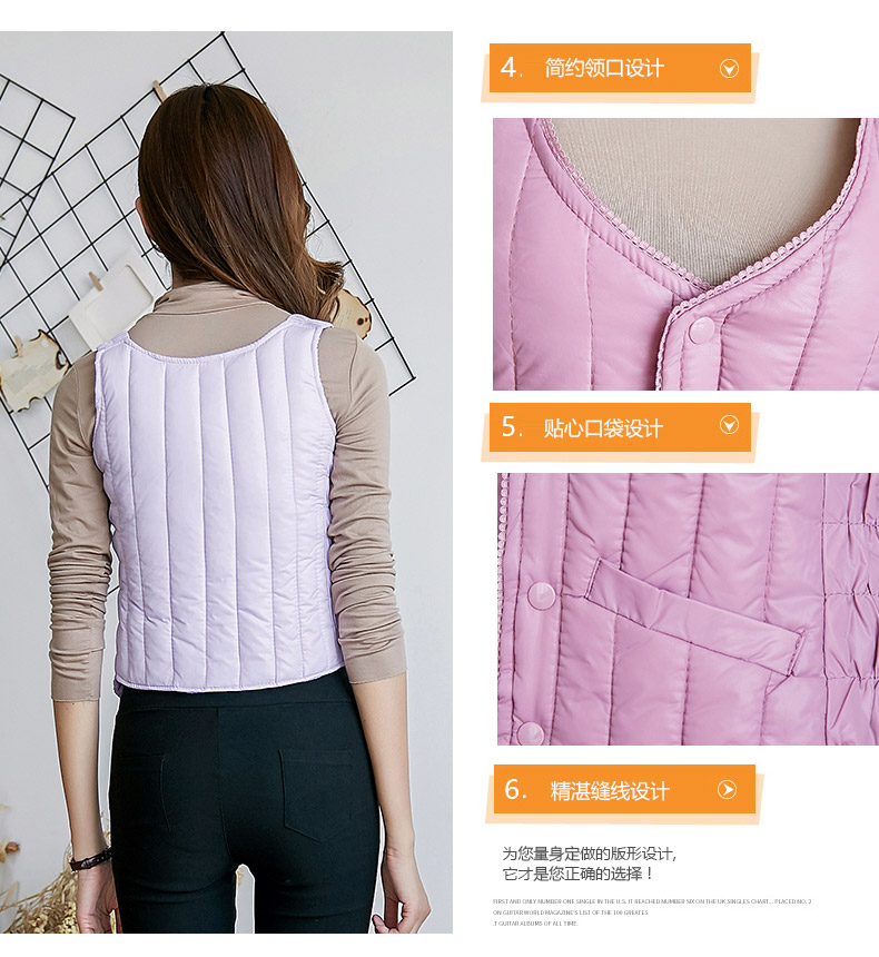 Áo sơ mi mùa thu và mùa đông mới của phụ nữ mỏng vest ngắn vest vest nữ dưới cotton vest ấm cotton lót thủy triều áo khoác gile