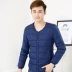 Áo sơ mi nam mùa đông cotton pad lót dài tay áo cổ áo ngắn áo khoác cotton mỏng áo khoác trung niên áo ấm - Bông Bông