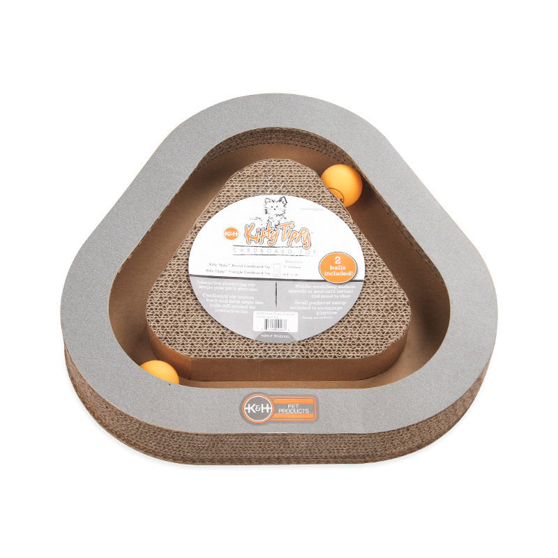American KH Cat Grab Board Cat Claw Plate Grinding Claw corrugated paper triangular multifunctional pet toy-Taobao