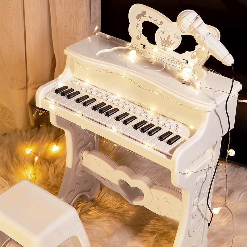 Children's piano toys multifunctional electronic organ with microphone Beginner girl baby 3 years old 5 children birthday gift