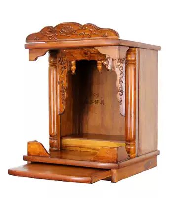 Haixin Buddha's temple supplies, Buddhist shrines for tables, Shen House, camphor wood, Buddhist niche plain surface hanging cabinet 38 wide