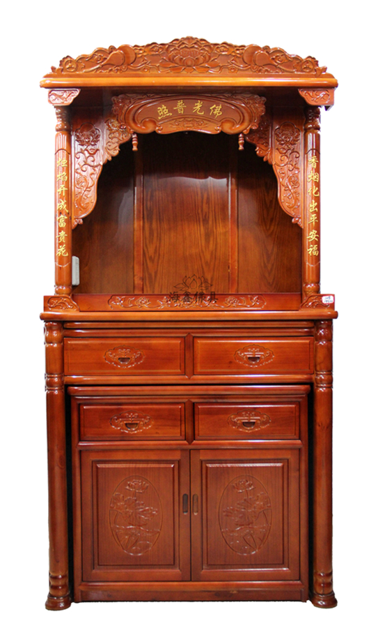 Haixin Buddha Buddha Shrine Table Table Cabinet Huangyang Wood Solid Suite Building 108 wide