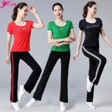 涪舞 Модный танцующий комплект для пожилых людей, короткий рукав, для среднего возраста