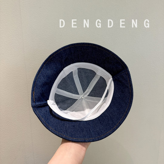Baby Hat Spring and Autumn Thin Style Cute Sun Protection Fisherman Hat for Boys and Girls Cute Windproof Travel Denim Bucket Hat