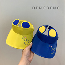 Childrens hat Summer large brim empty top hat baby sunscreen sunscreen hat male girl cartoon sun hat shell hat Han