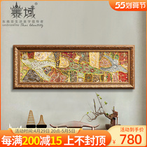 Tai Domain Thai Handmade Pearl Embroidered Cloth Art Living Room Decoration Painting Southeast Asian Restaurant Retro Embroidery Xuanguan hanging painting