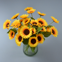 ins Simulation 3 - head sunflower bouquet sunflower fake flower DIY hands - handed flower flower - flower flower making