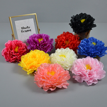17CM peony flower dance props flower emulation large peony flower head silk bouquet wall DIY headwear decoration fake flowers
