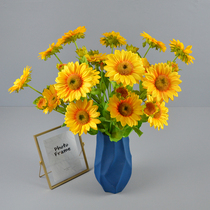 Bouquet 9 - headed sunflower simulation flower bouquet hand - held flower flower array hotel foyer places the shopping scenery