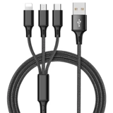 3 Andraon Top One Trang Three Cables All Type-C Multi-The Header, подходящий для Apple Huawei Oppo Xiaomi Vivo Трехэтапный кабель зарядного устройства.