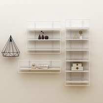 Minimalist wall Shelf Decorative Living Room Separator Show Shelves Bedroom Wall Creative Plaid Wall-mounted Storage Bookshelves