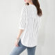 Short-sleeved T-shirt women's summer new Korean style fashion temperament simple casual all-match striped printed T-shirt top