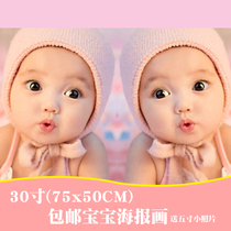 Beautiful cute baby poster Expectant mother prenatal education poster Dragon and phoenix baby portrait poster Wall sticker baby pictorial