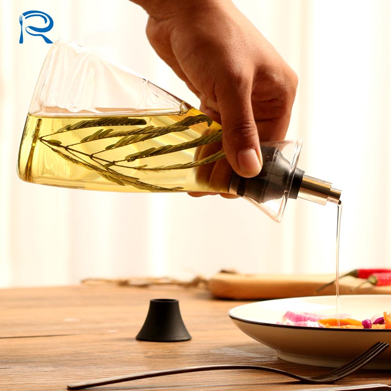 Also collection Danish glass kettle kitchen household leakage-proof olive oil bottle sauce bottle flask flask