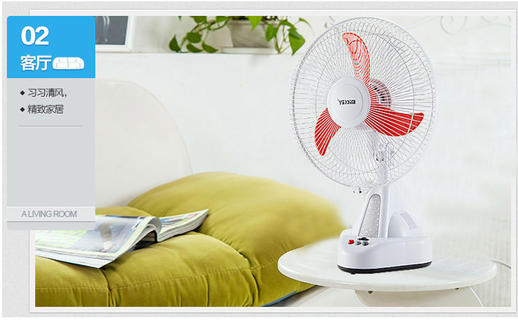 quạt treo trần nhà Quạt sạc gia đình gió lớn máy tính để bàn sạc quạt kép pin chiếu sáng khẩn cấp 12 inch 14 inch 16 inch - Quạt điện quạt để bàn xiaomi