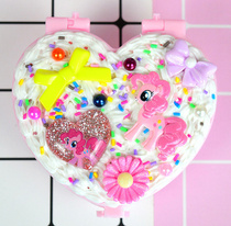 Childrens diy cream glue hand paste cartoon jewelry box princess girl small love storage box material set