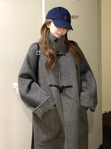 Осеннее цветное шерстяное пальто, изысканный стиль, подходит для подростков