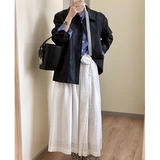 Черная осенняя ретро небольшая куртка, подходит для подростков, в американском стиле