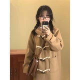 Демисезонное длинное шерстяное пальто, небольшая куртка, подходит для подростков, увеличенная толщина