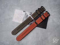 Pi Xia Ke PXK-Purely handmade cowhide leather watch strap Italian tumbled vegetable tanned leather customizable engraving gift