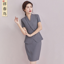 Beauty salon female spring and summer clothes and footwear therapy supervisor shopkeeper clothes health club manager professional suit